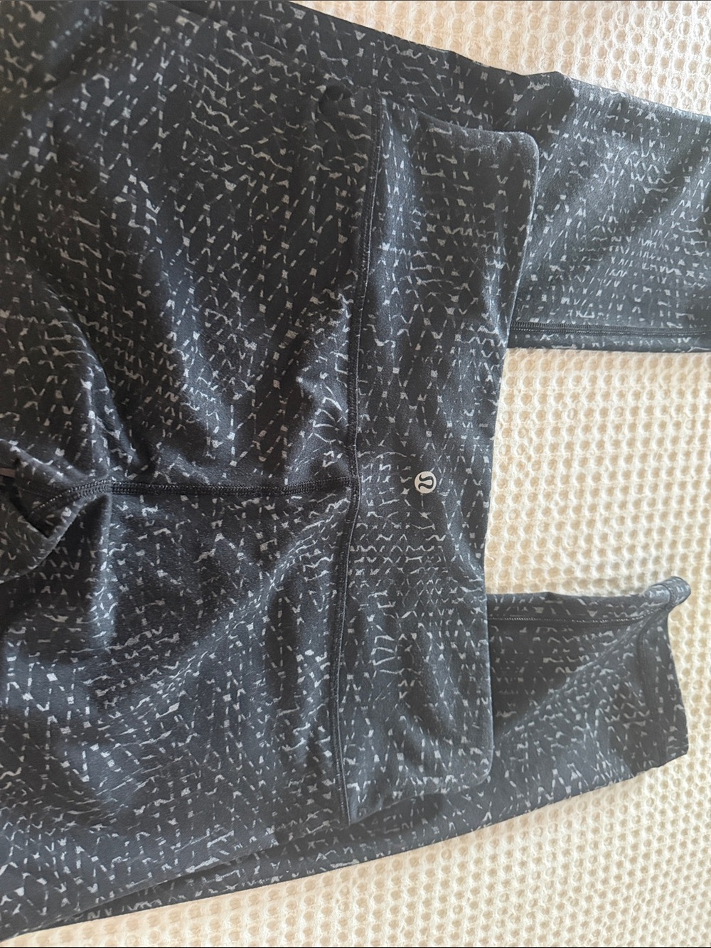 lululemon athletica Black & Gray Patterned High-Rise Leggings